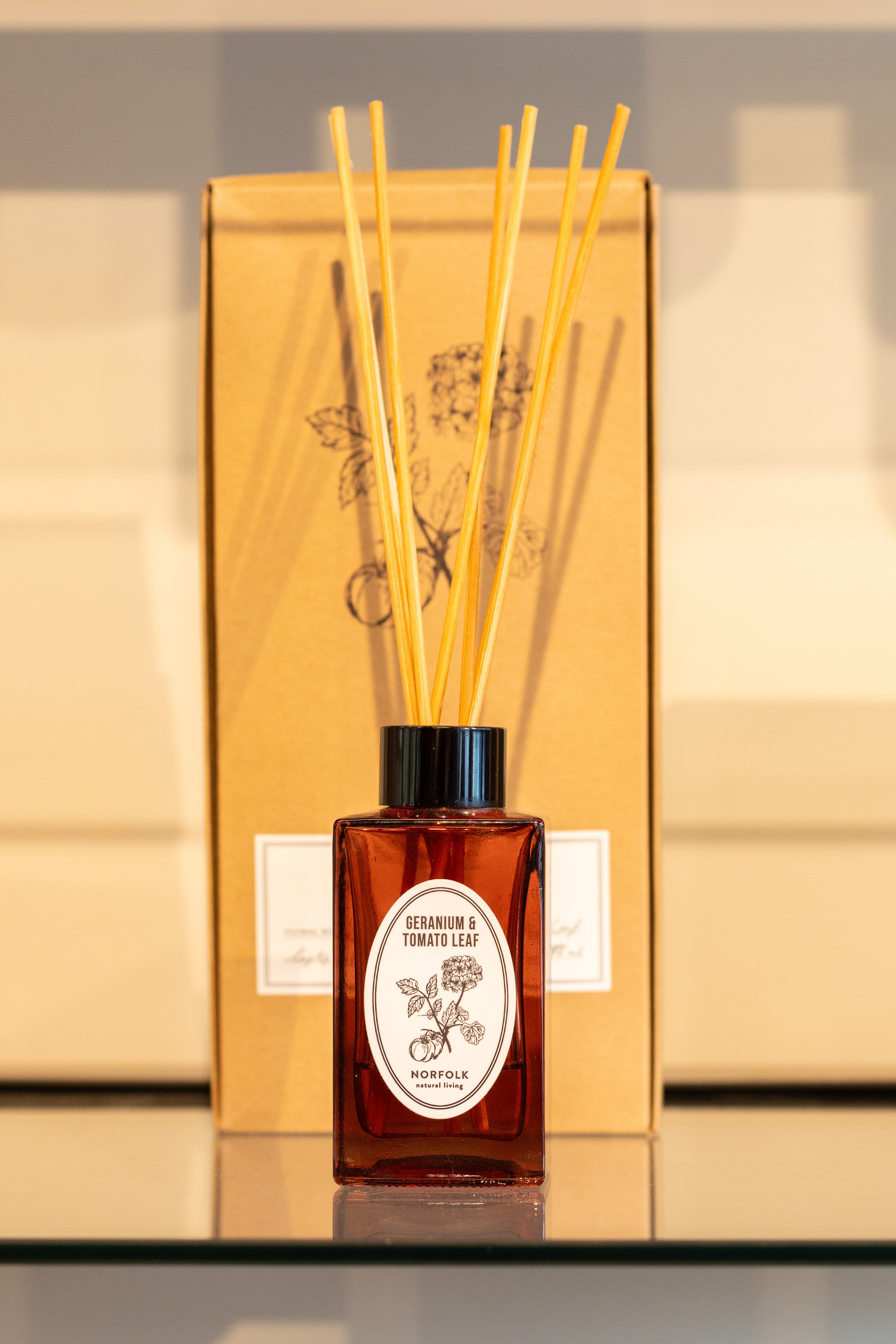 Norfolk Natural Living Geranium & Tomato Leaf Reed Diffuser