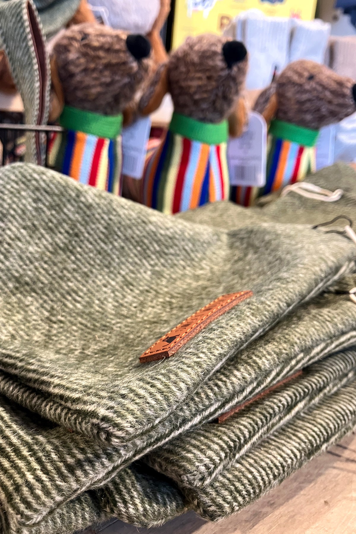 Tweed Dog Bandana - Green Medium