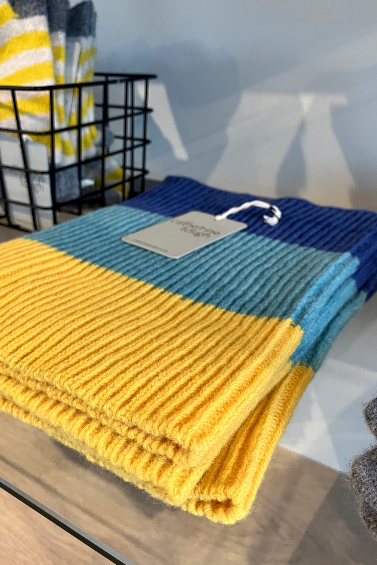 Jade Block Lambswool Mini Snood