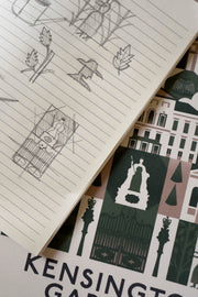 Kensington Gardens Park Print by Jack Oldfield | Design Sketch