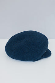 Teal Wool Baker Boy Hat