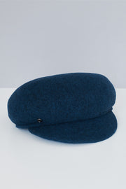 Teal Wool Baker Boy Hat