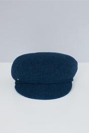 Teal Wool Baker Boy Hat