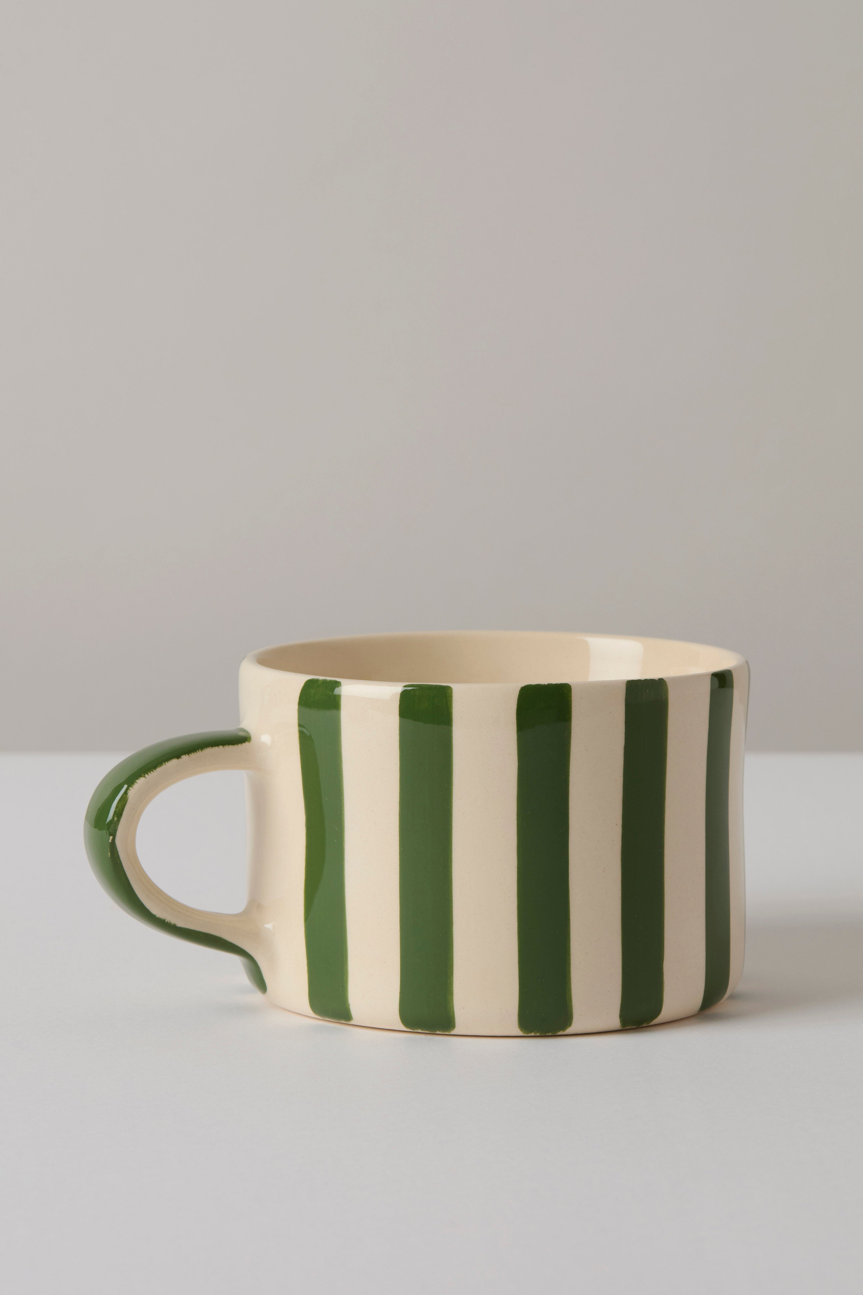 Moss Green Musango Candy Stripe Mug