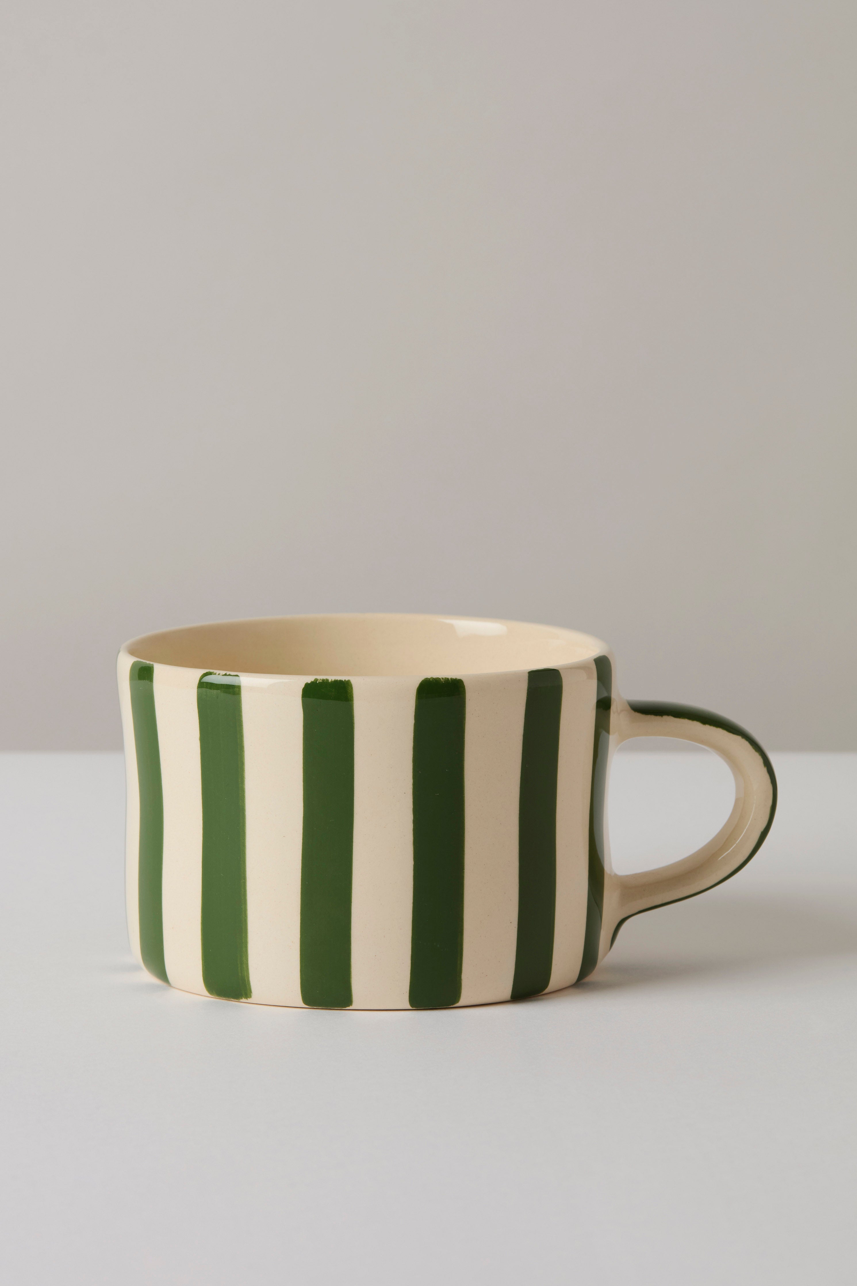 Moss Green Musango Candy Stripe Mug