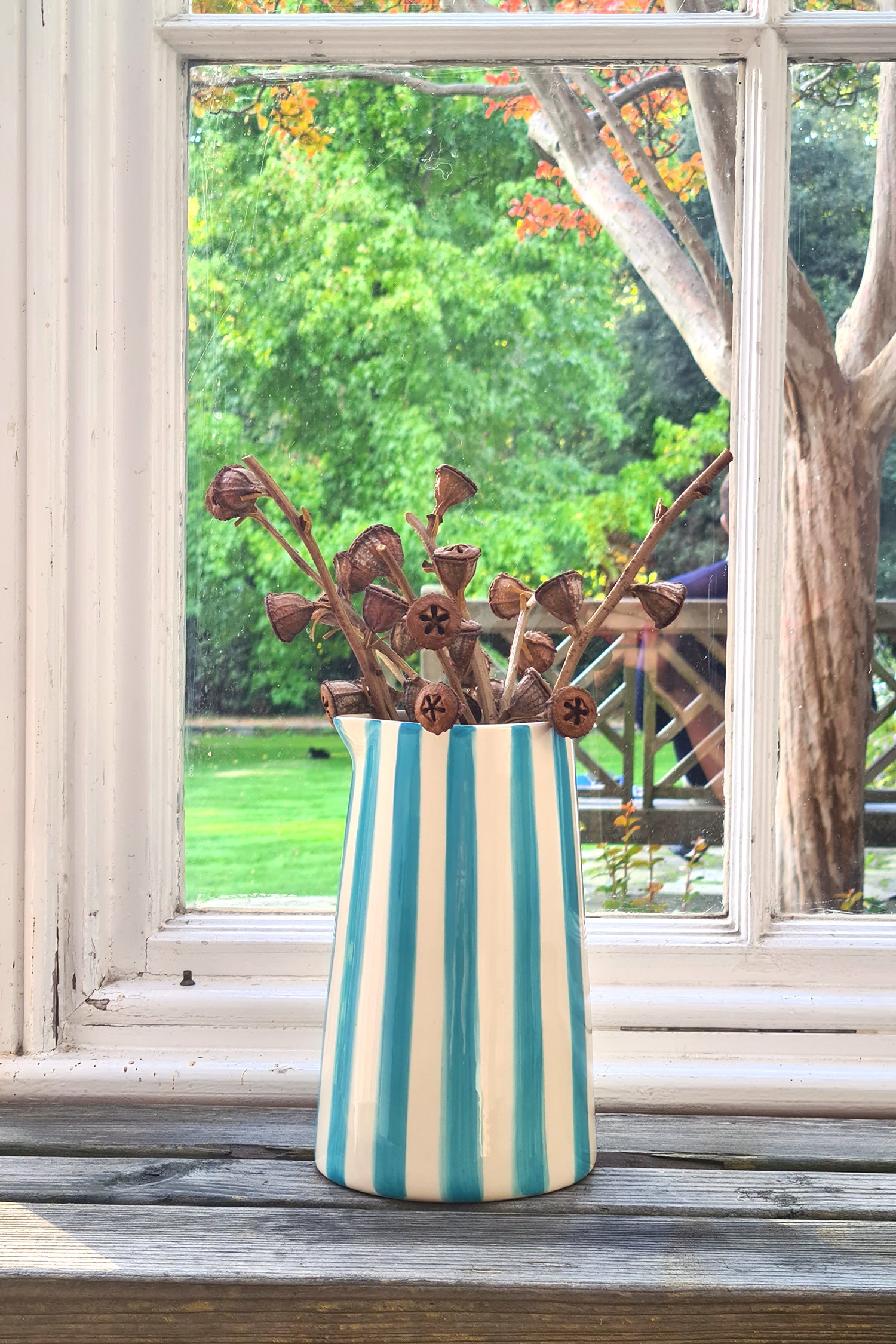 Musango Turquoise Candy Stripe Jug