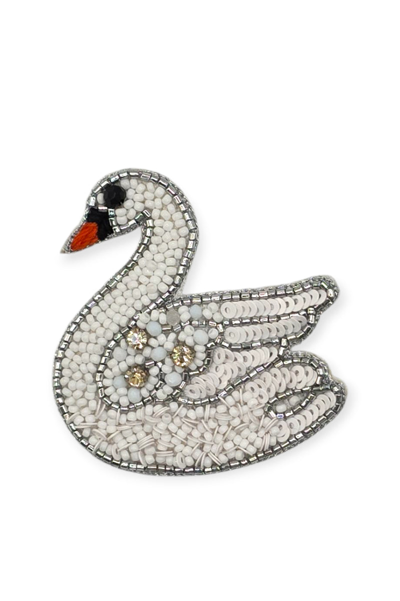 Sparkle Swan Embroidered Brooch by Narratives at The Royal Parks Shop