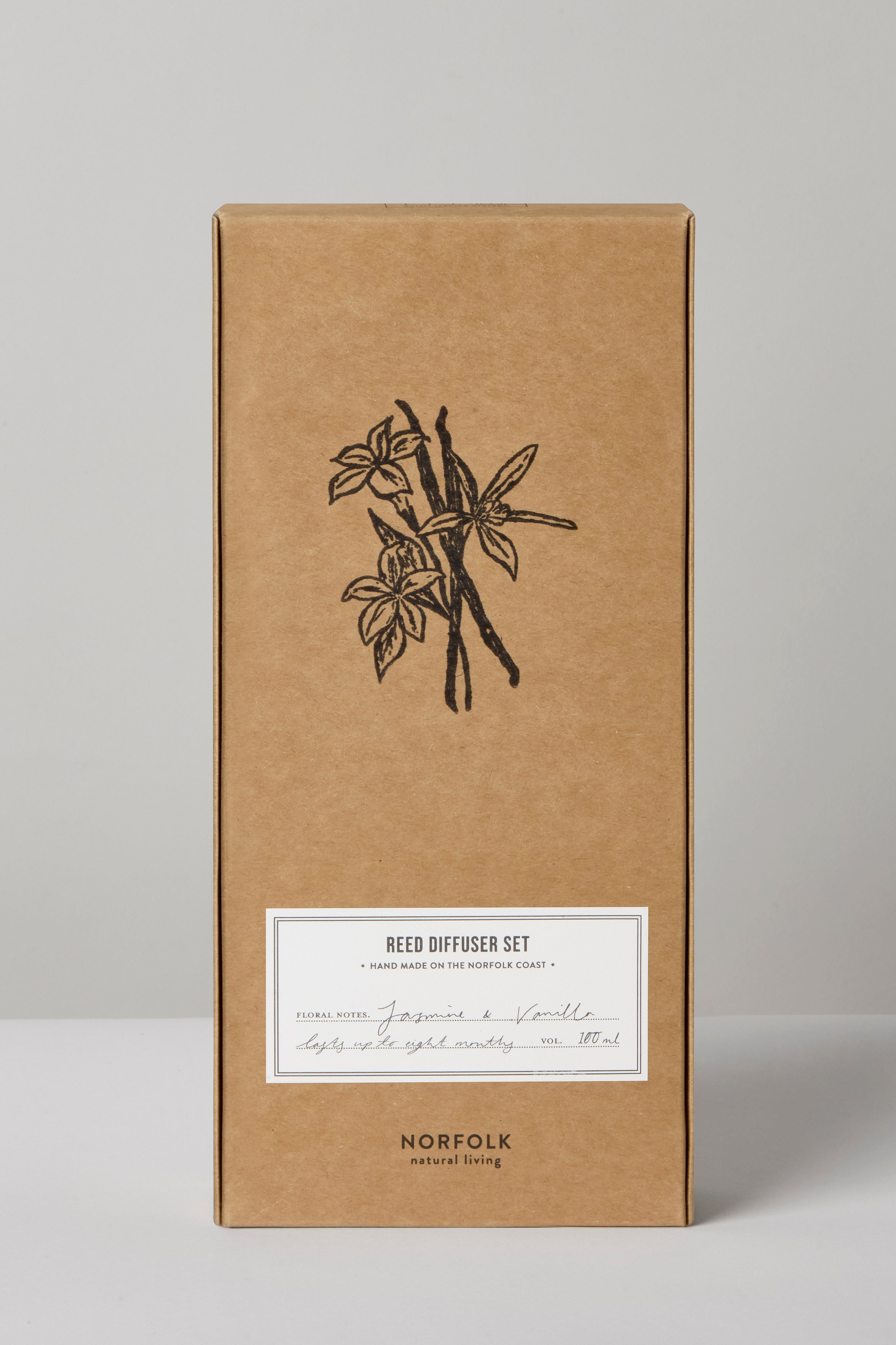 Norfolk Natural Living Gardeners Jasmine & Vanilla Reed Diffuser Set