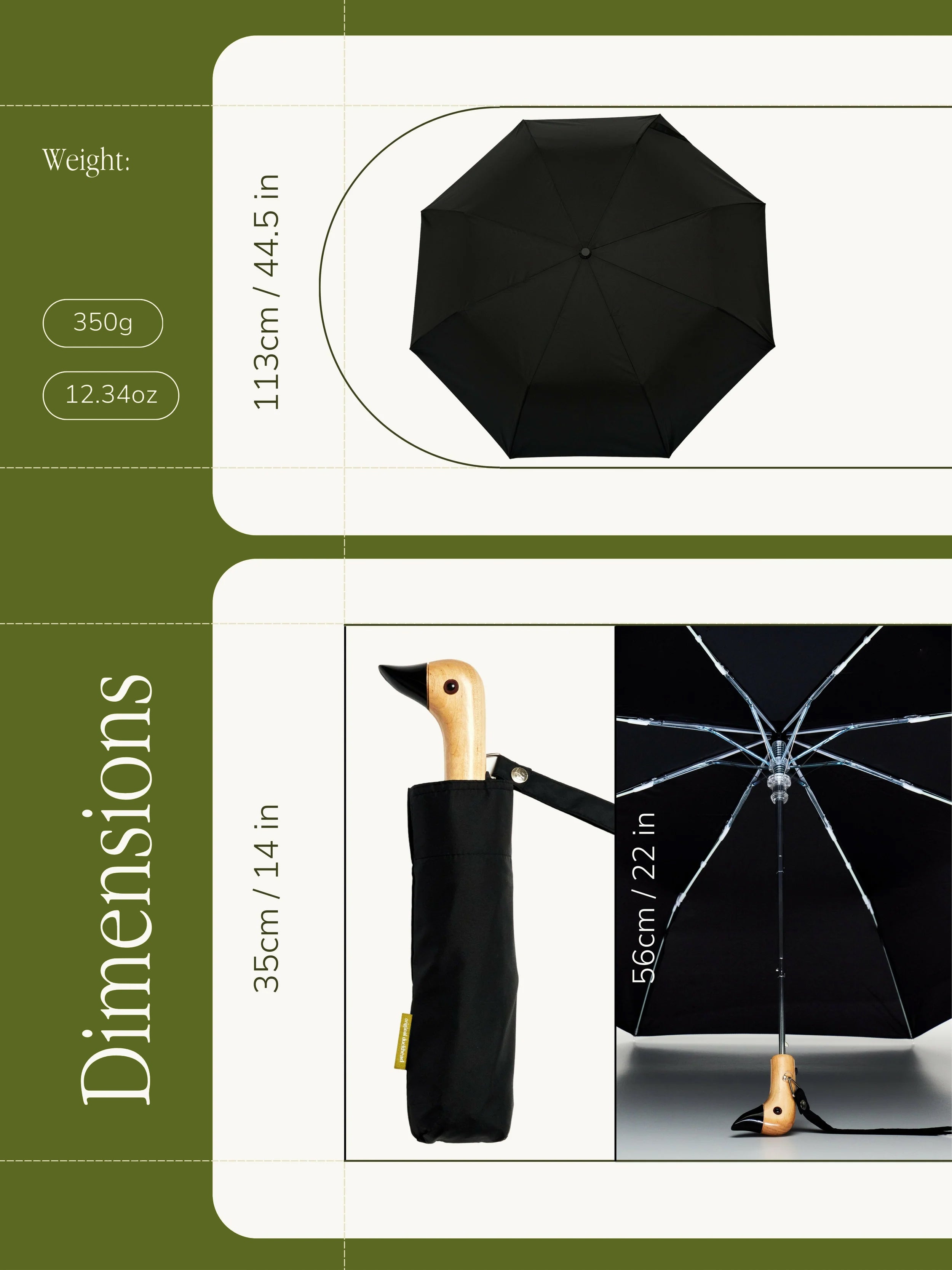 Black Original Duckhead Umbrella