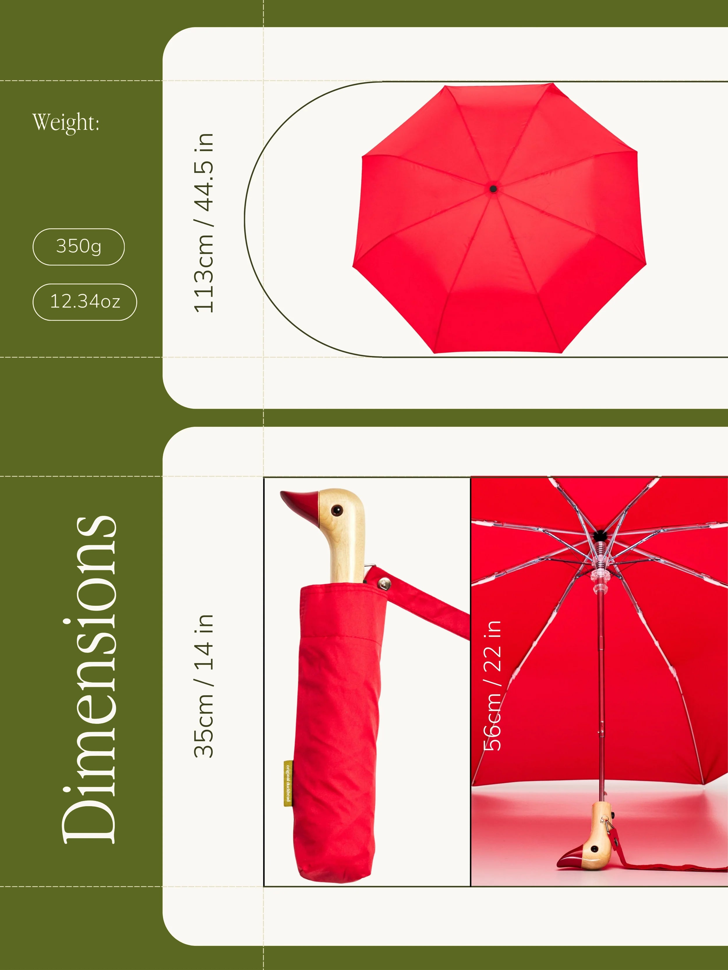 Red Original Duckhead Umbrella