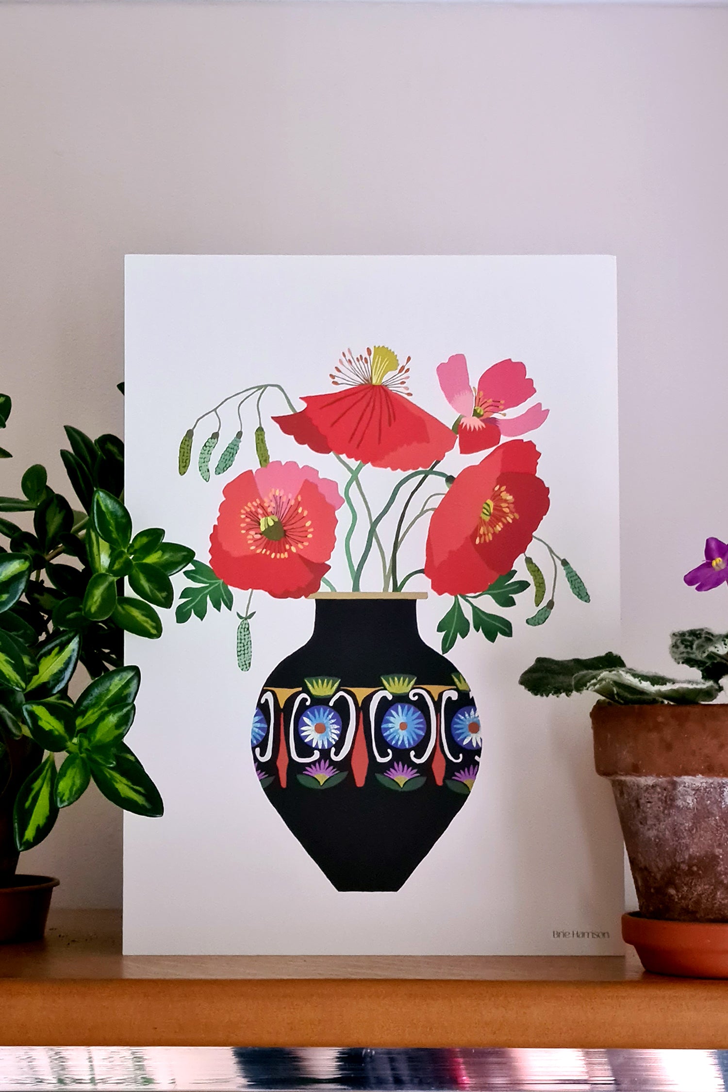 Poppy Vase Mini Print A4