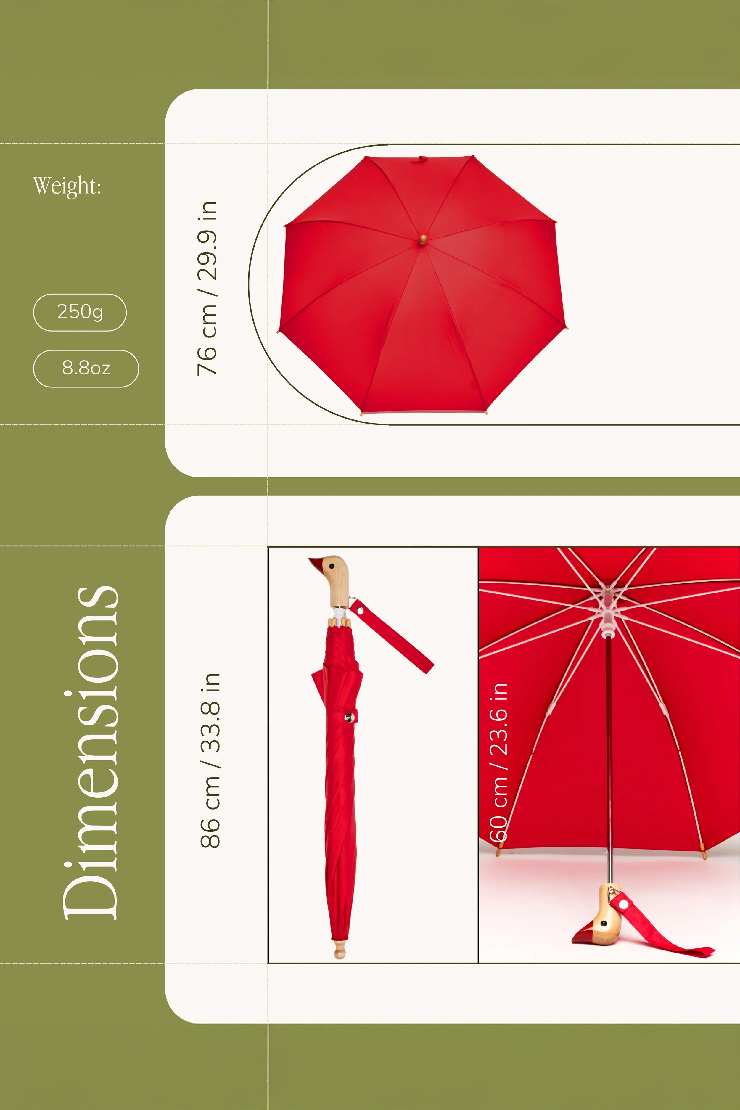 Red Original Duckhead Children's Umbrella