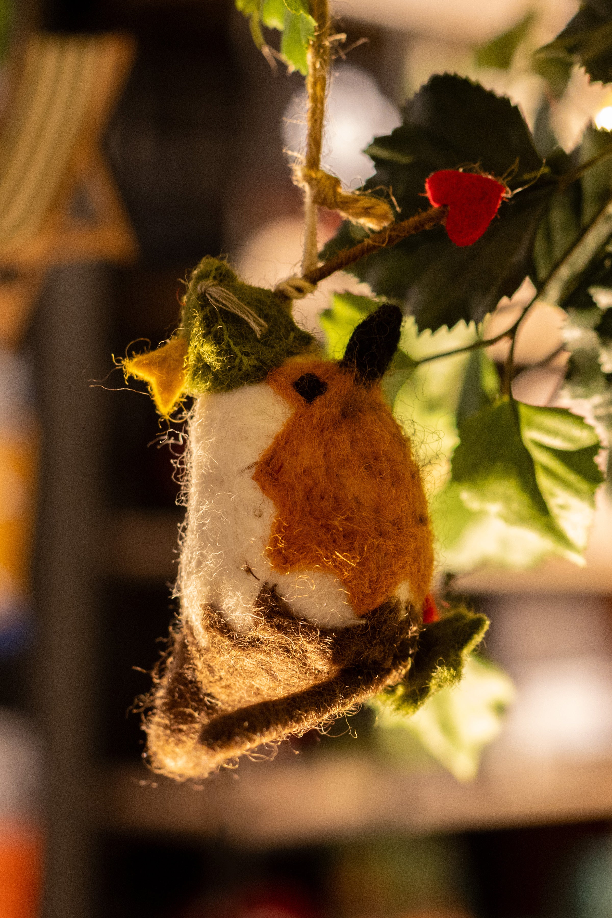 Felt Robin Pud Hanging Decoration - LAST ONE