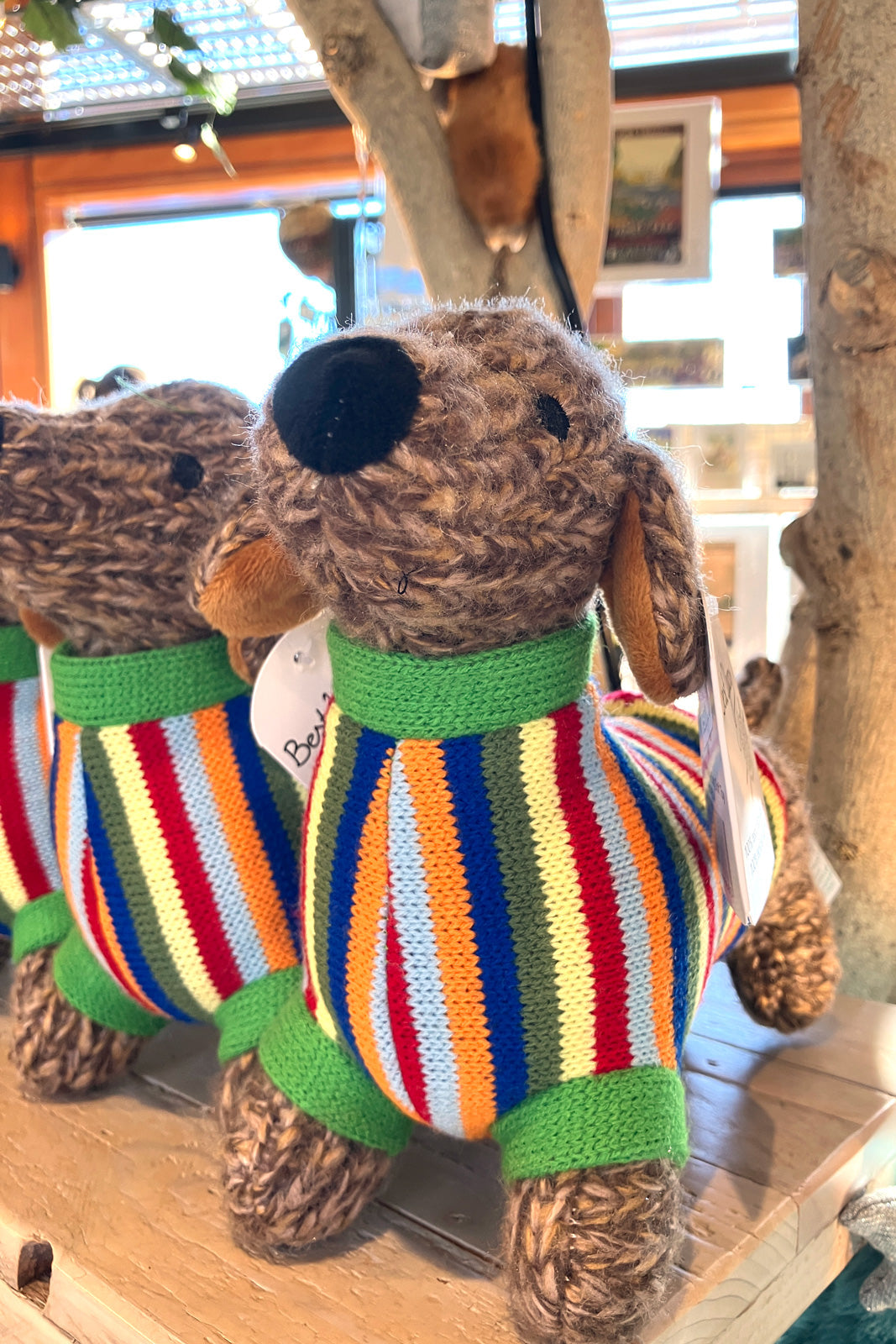 Sausage Dog Toy with Bright Jumper