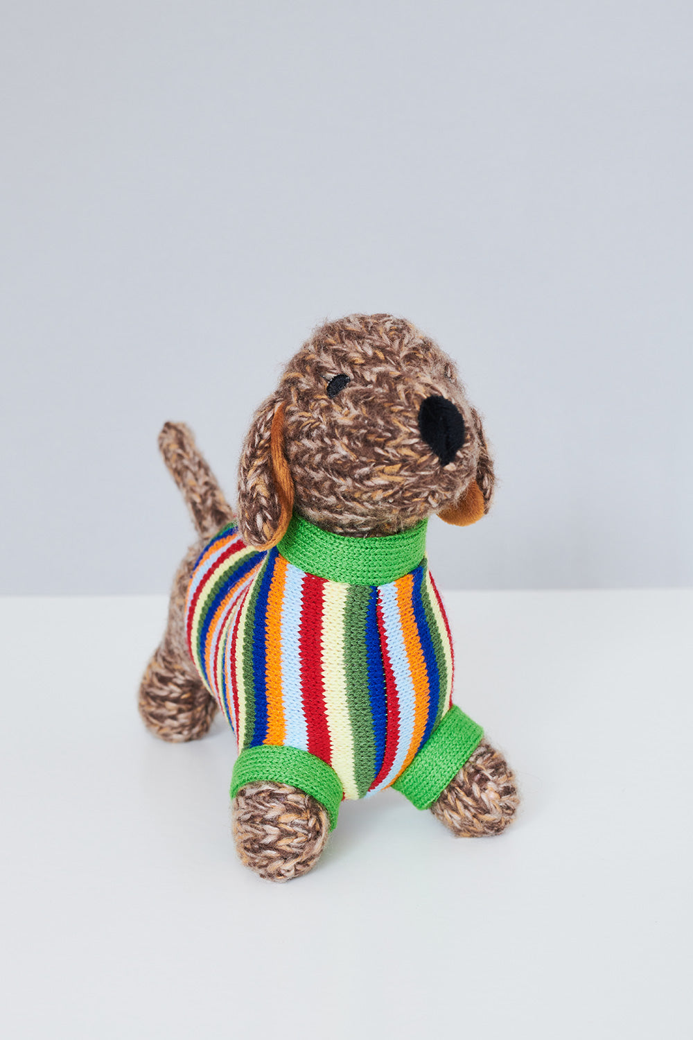 Sausage Dog Toy with Bright Jumper