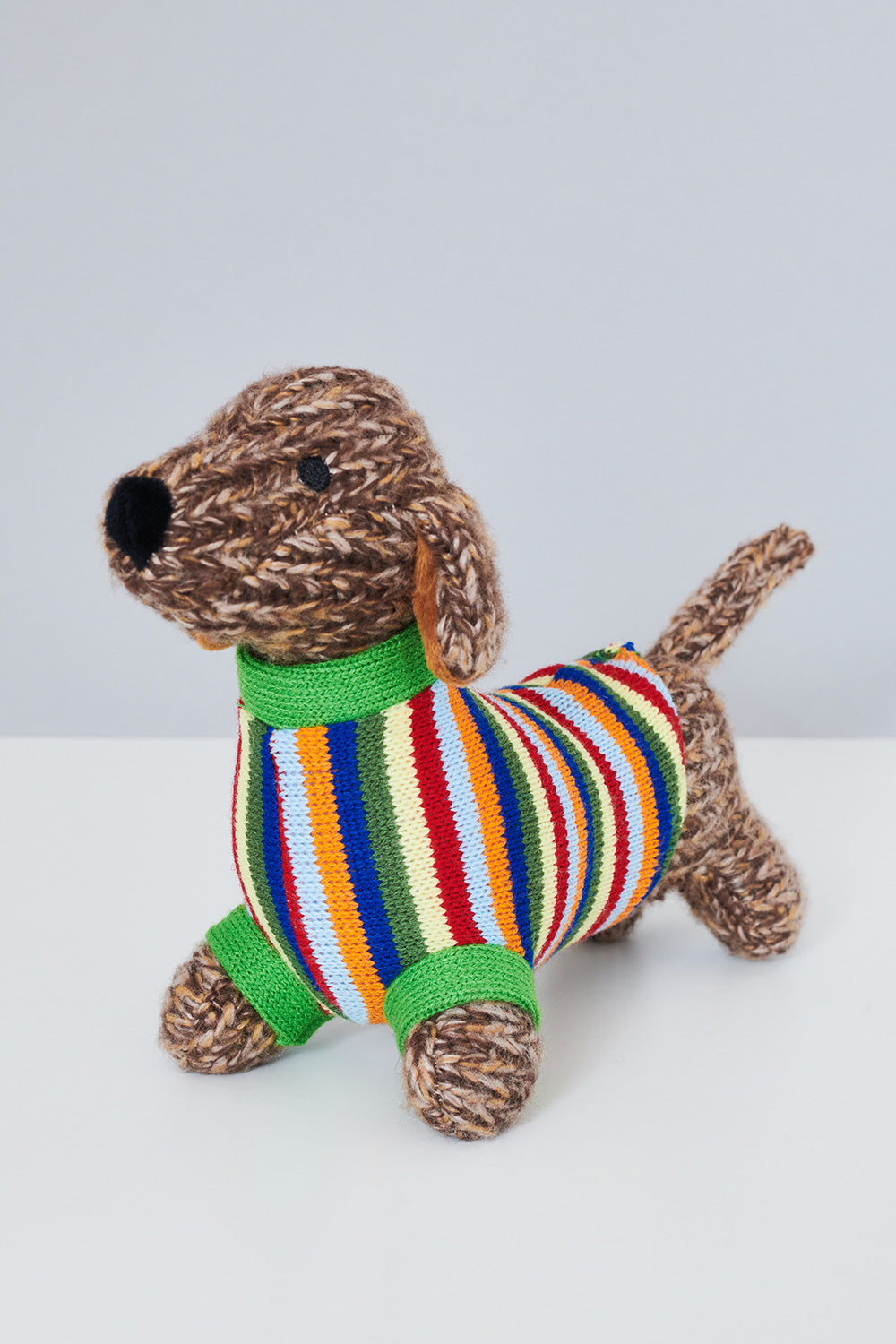 Sausage Dog Toy with Bright Jumper