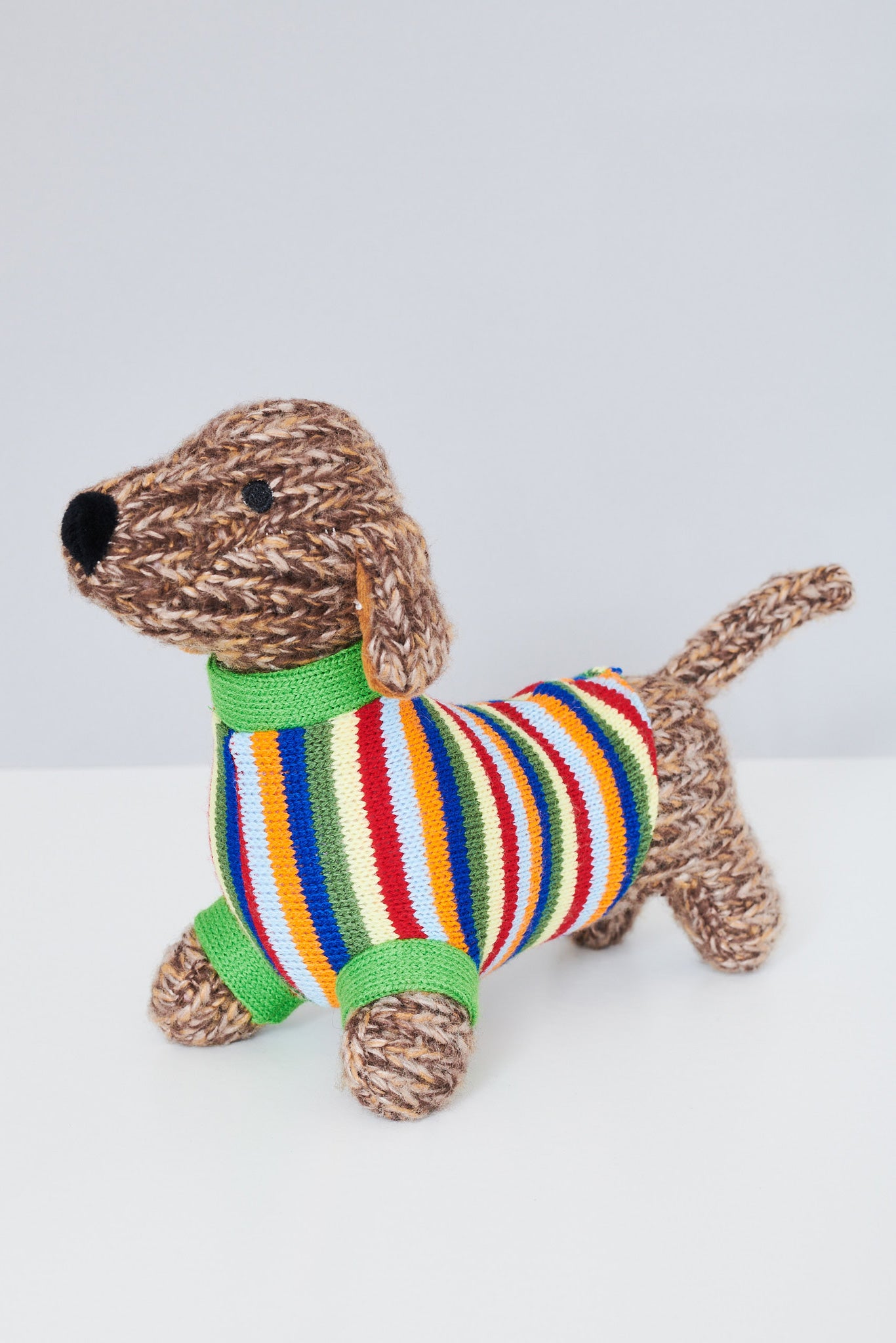Sausage Dog Toy with Bright Jumper