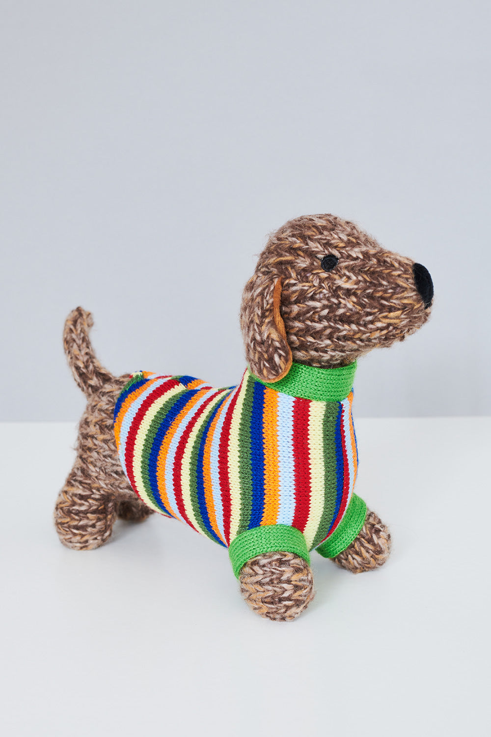 Sausage Dog Toy with Bright Jumper