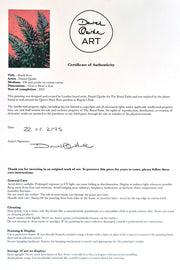 Shield Fern Painting On Canvas By Daniel Quirke_certificate of authenticity 