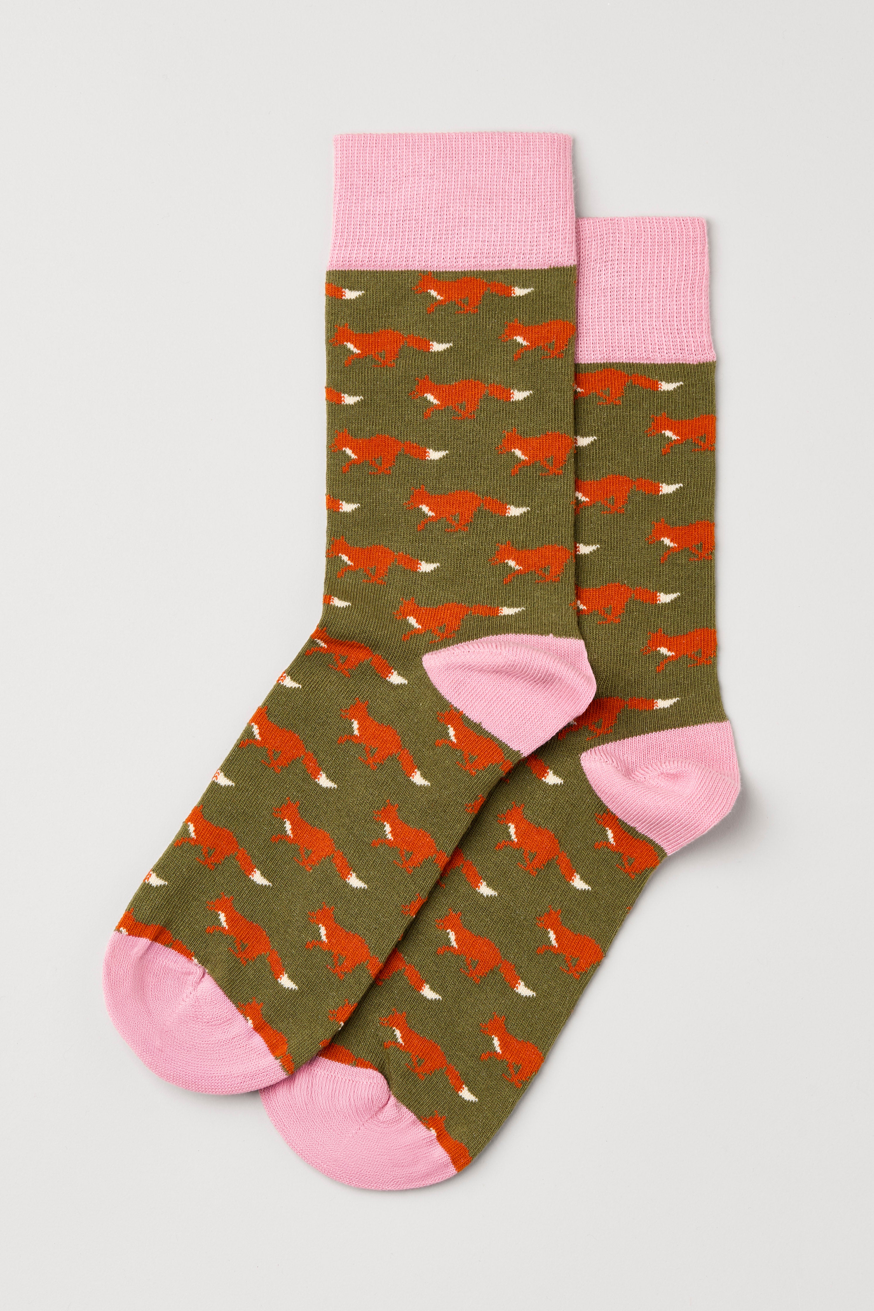 Khaki Fox Socks