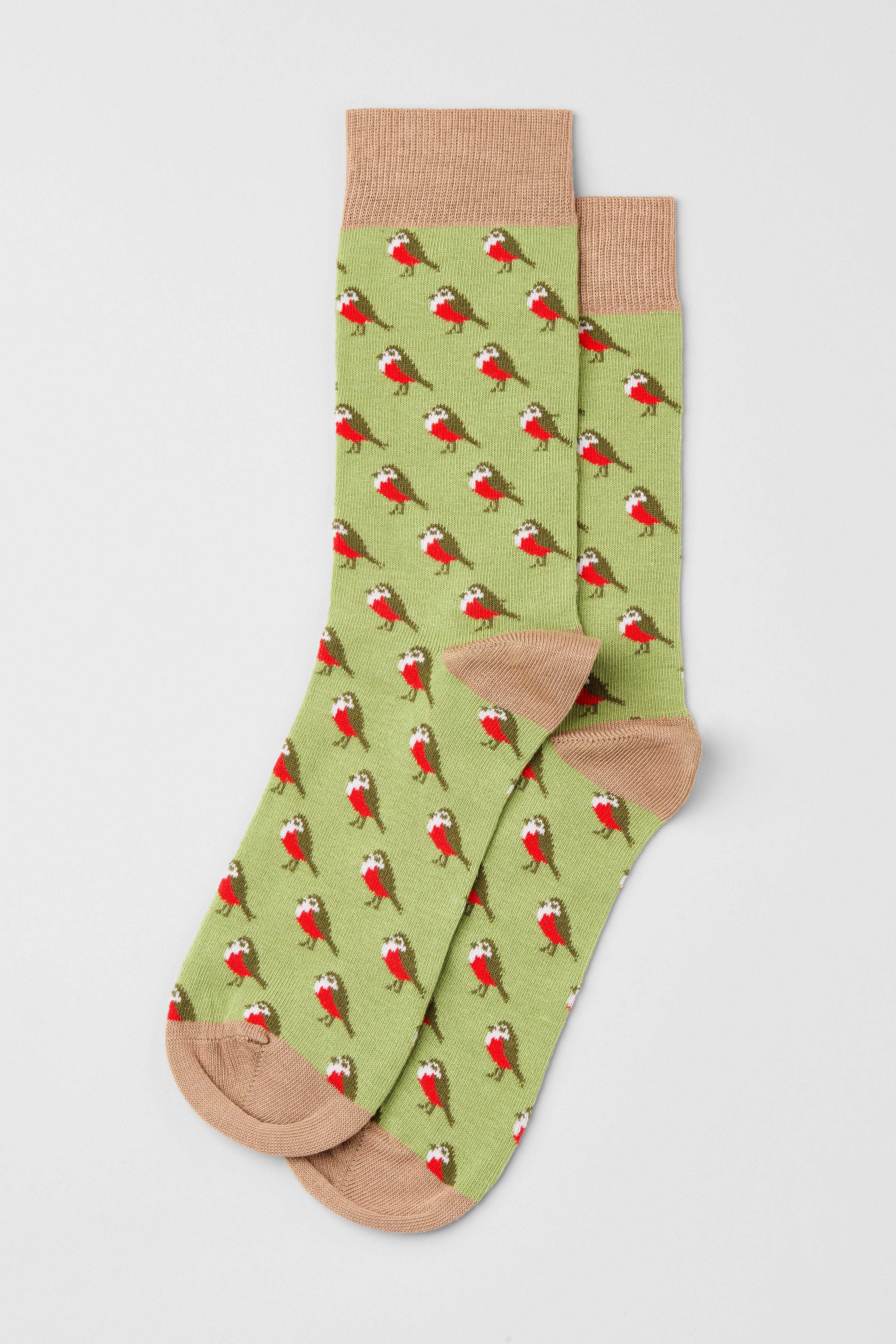 Green Robin Socks