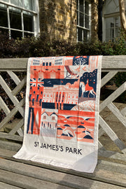 St James's Park Vintage Print Tea Towel