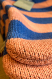 Blue & Pink Stripes Lambswool Rollneck Hottie Cover