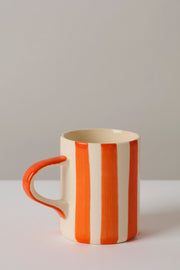 Tangerine Candy Stripe Espresso Mug