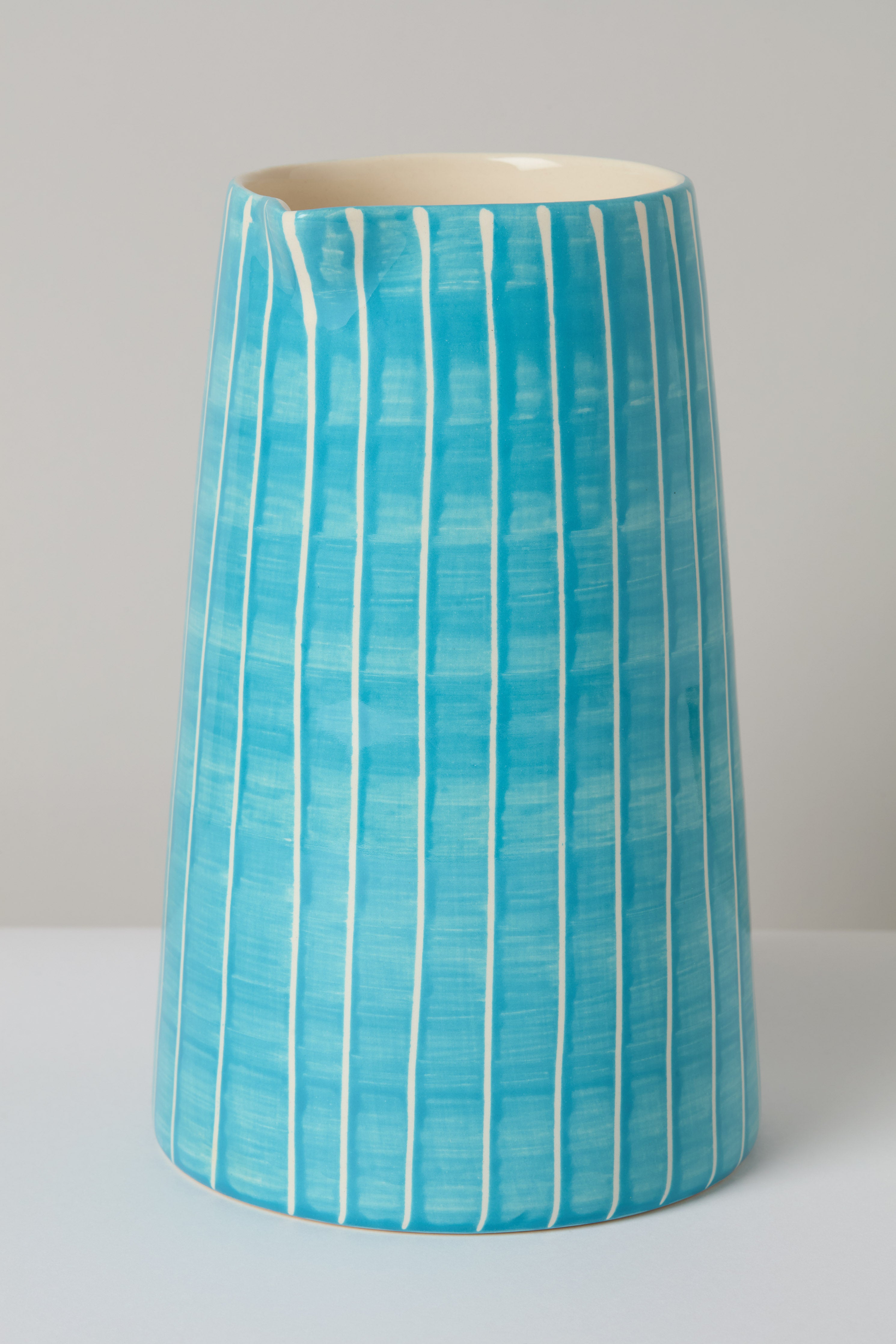 Teal Sgraffito Jug