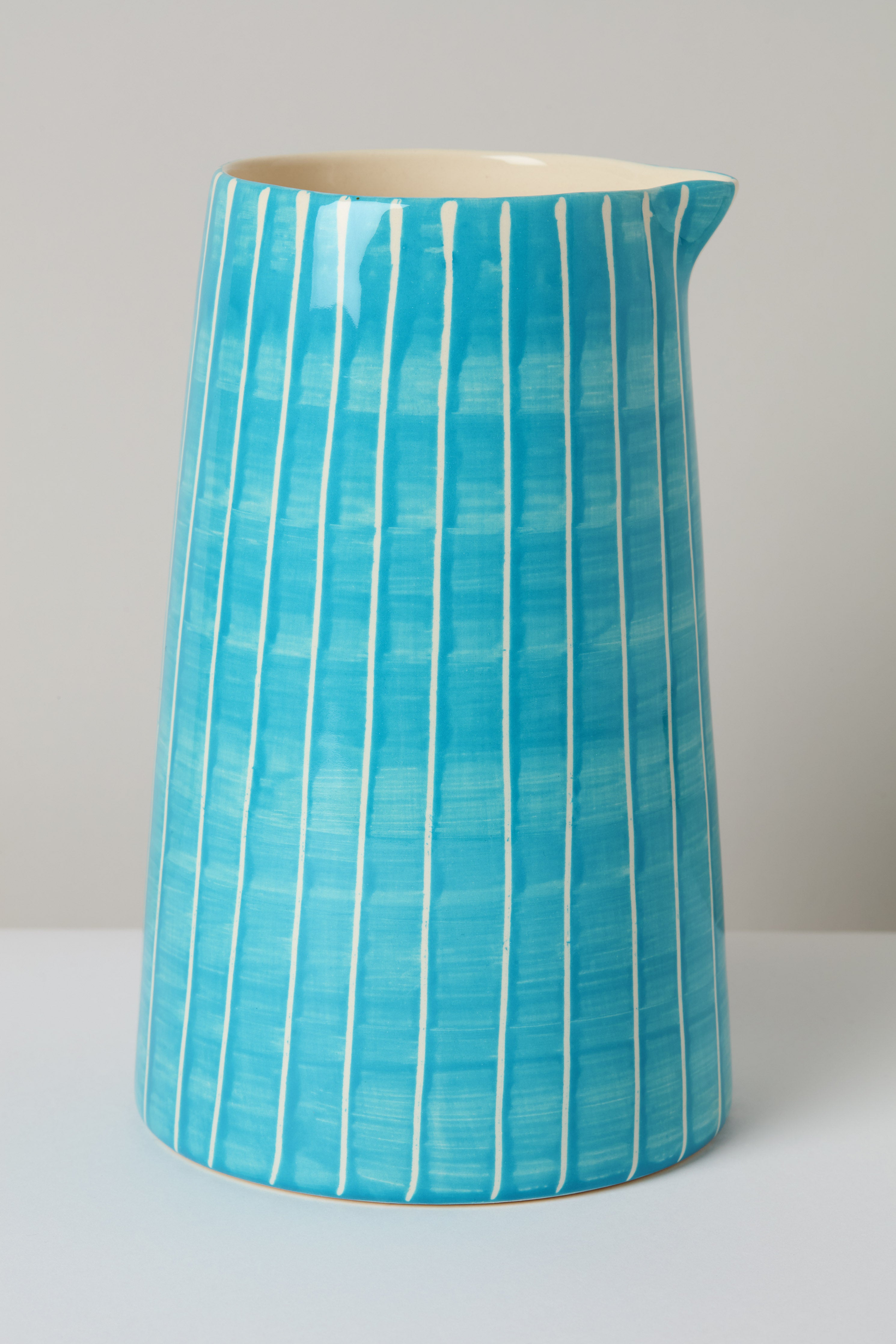 Teal Sgraffito Jug