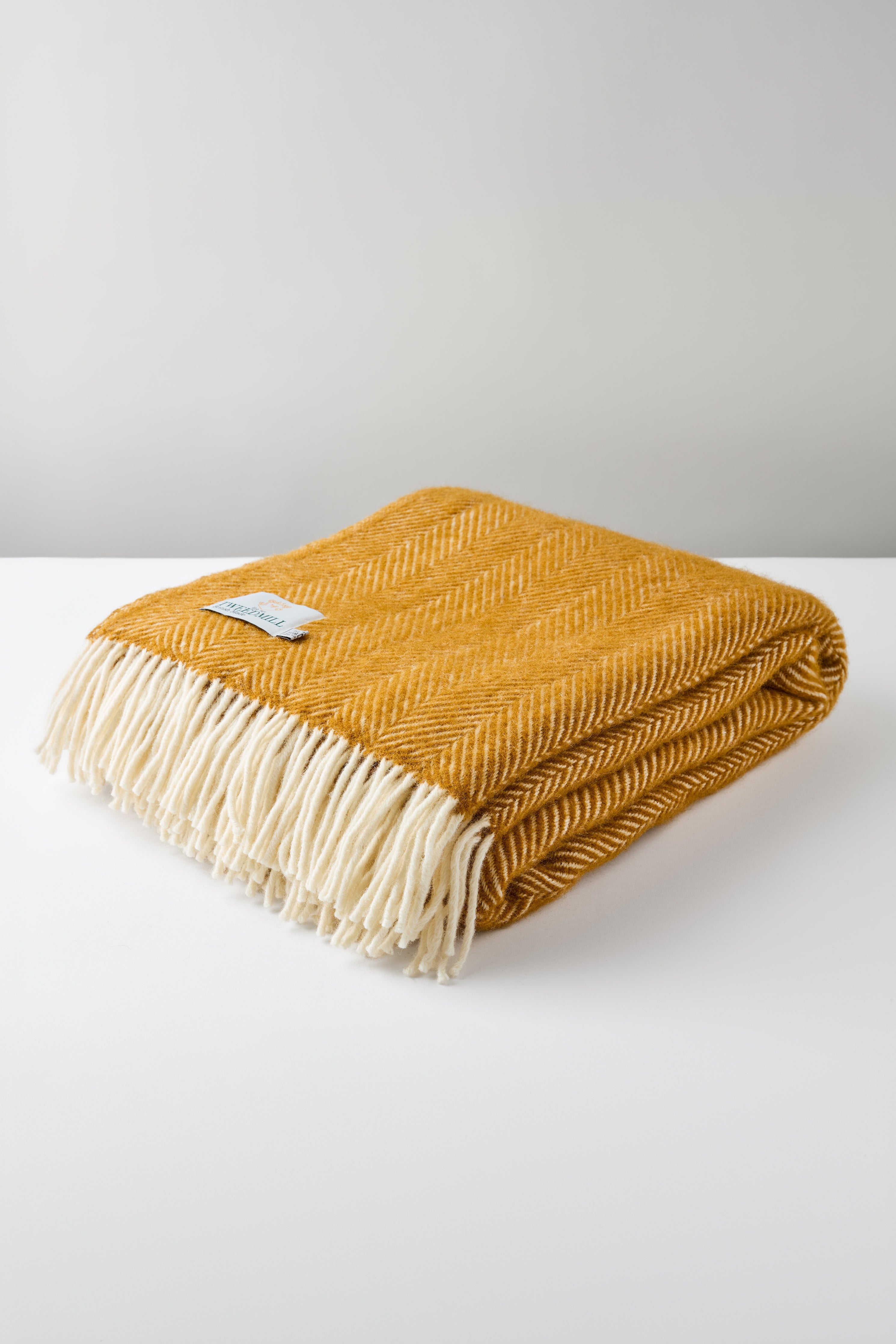 Tweedmill Herringbone Mustard Wool Rug