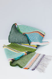 Cassia Laurel Lambswool Scarf Green