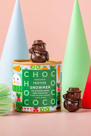 Chococo 72% Ecuador Dark Chocolate Snowmen 100g Tubes